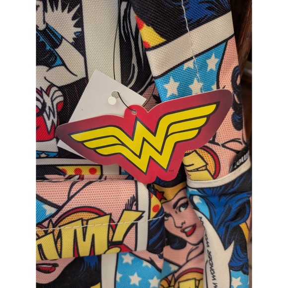 NWT Loungefly DC Comics Wonder Woman Comic Canvas Backpack Vintage Print main image 7